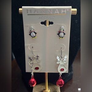 NWT Hannah Christmas Earrings 3 pair